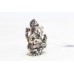 Handmade India Ganesha Ganesh God Idol Figurine 70% Pure Silver Figure Statue H3